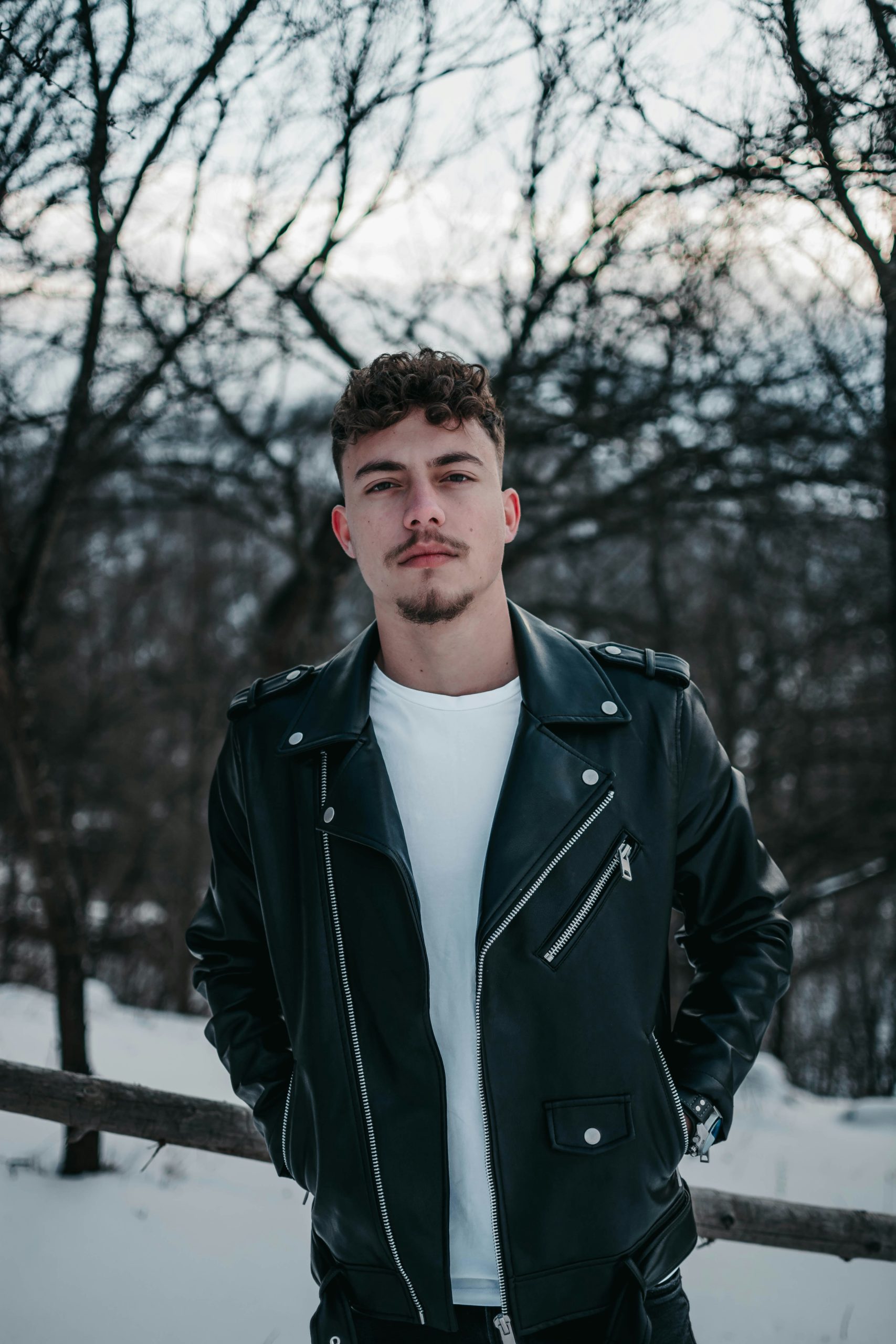 T Shirt and Leather Jacket